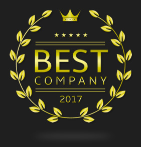 Best Company 2017 award with laurel wreath.