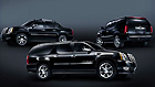 Black SUVs displayed from different angles.